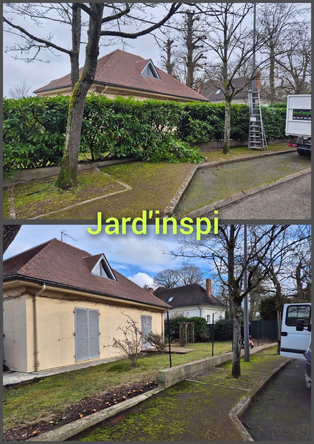 Photo de chantier Jard-inspi dans les Yvelines : élagage, taille, entretien, remise en état