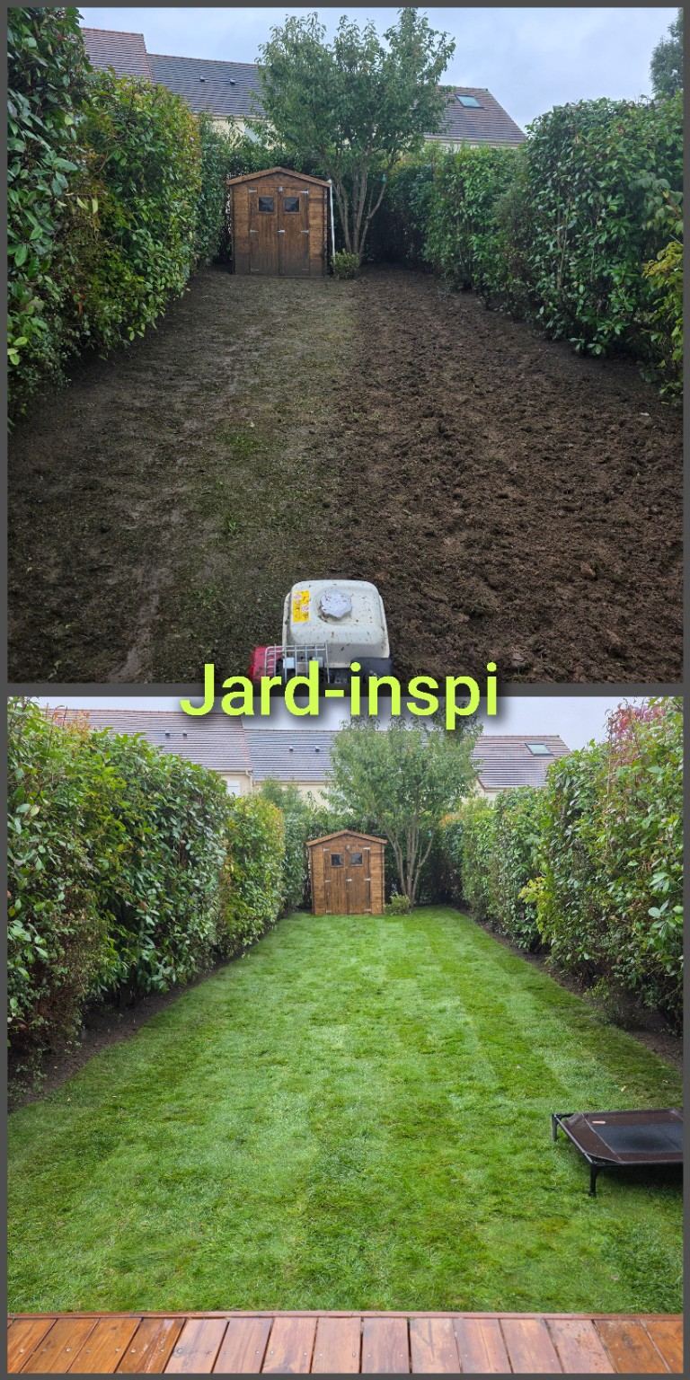 Photo de chantier Jard-inspi dans les Yvelines : élagage, taille, entretien, remise en état