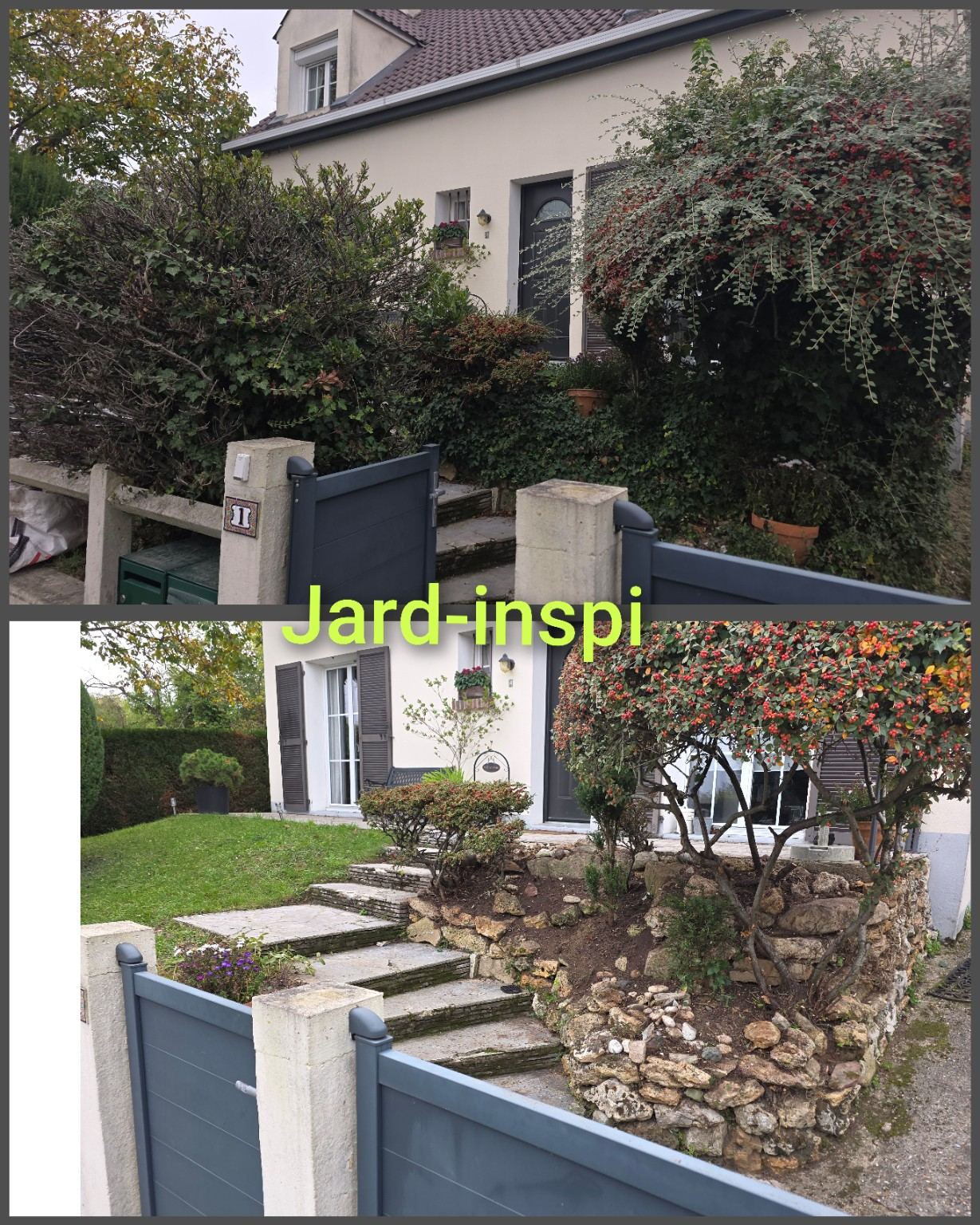 Photo de chantier Jard-inspi dans les Yvelines : élagage, taille, entretien, remise en état